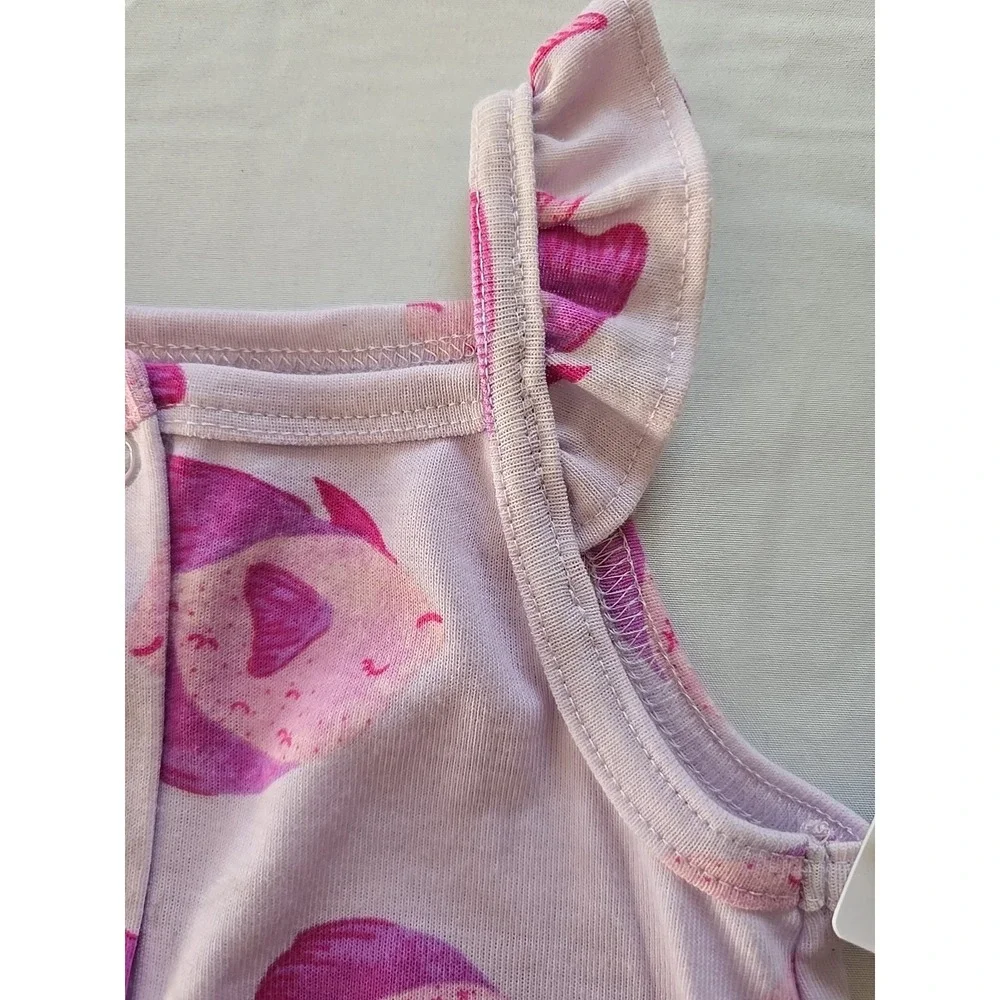 Nwt‎ Carters Baby Girl 24 Months Pink Purple Fish Romper Outfit
